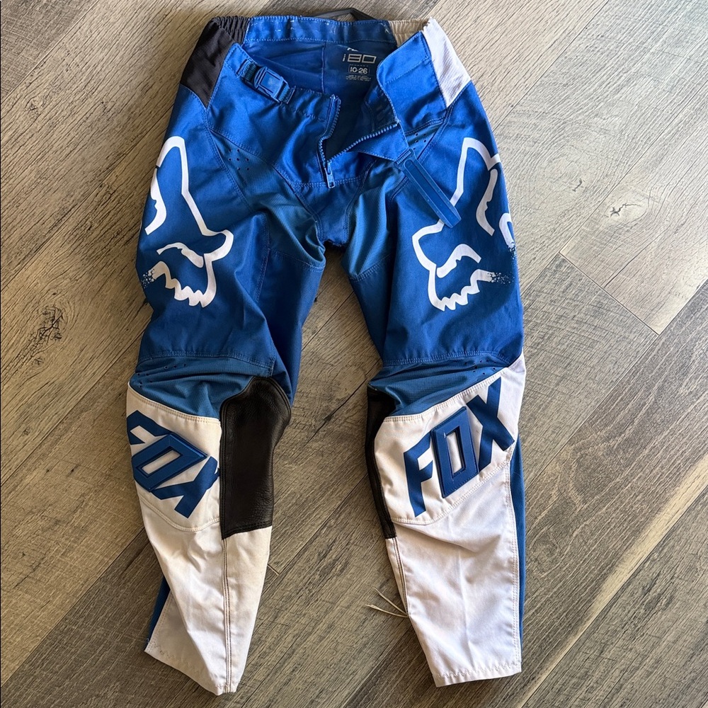 Fox Kids Blue and White Racing Pants